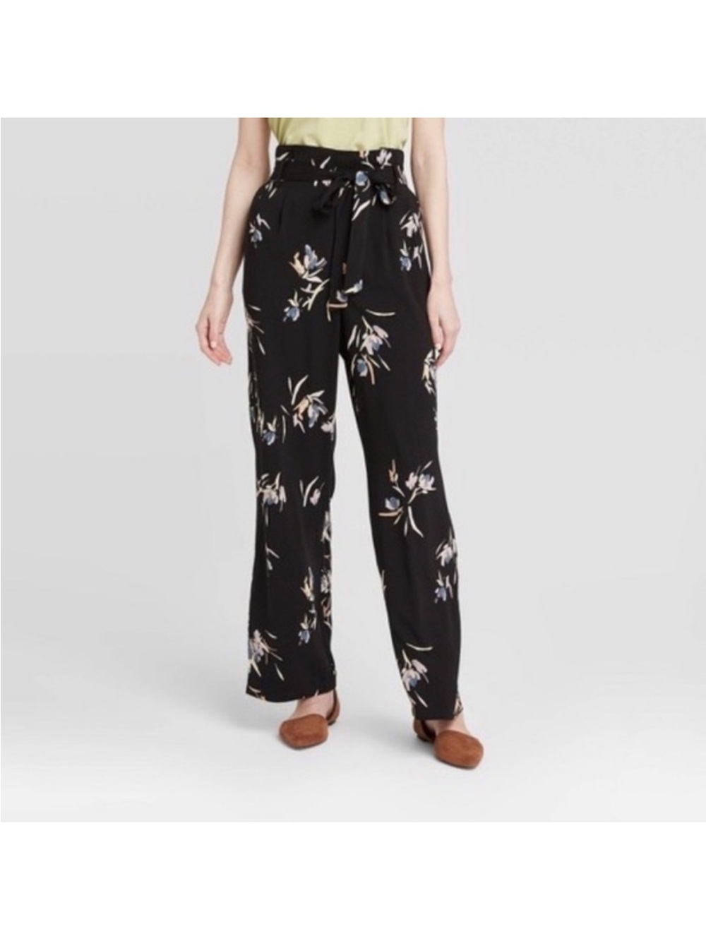A new day floral paper bag pants